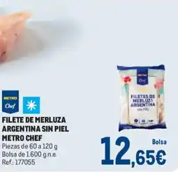 Makro METRO CHEF Filete de merluza argentina sin piel oferta