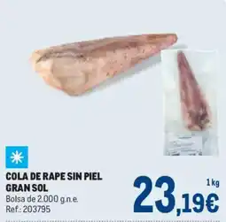 Makro Cola de rape sin piel gran sol oferta