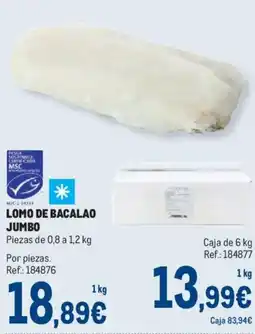 Makro Lomo de bacalao jumbo oferta