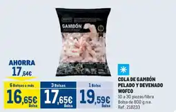 Makro Cola de gambón pelado y devenado wofco oferta