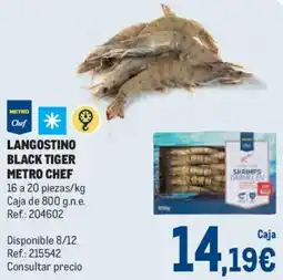 Makro METRO CHEF Langostino black tiger oferta