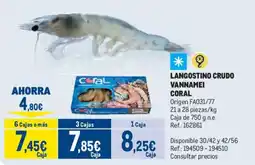 Makro CORAL Langostino crudo vannamei oferta