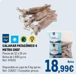 Makro METRO CHEF Calamar patagónico 4 oferta