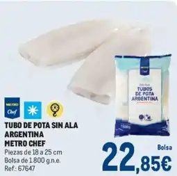Makro METRO CHEF Tubo de pota sin ala argentina oferta