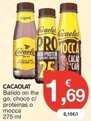 CashDiplo Cacaolat - batido on the go, choco c/proteinas o mocca oferta