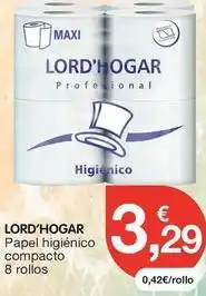 CashDiplo Lord'hogar - papel higienico compacto oferta