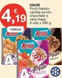 CashDiplo Kalise - pivot helado vainilla-turrón, chocolate o nata-fresa oferta