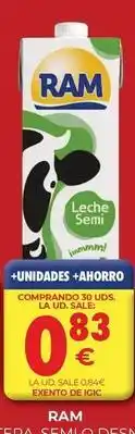 CashDiplo Ram - leche semi oferta