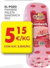 CashDiplo Elpozo - fiambre paleta sandwich oferta