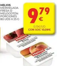 CashDiplo Helios - mermelada fresa o melocoton porciones oferta