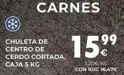 CashDiplo Chuleta de centro de cerdo cortada caja 5 kg oferta