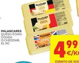 CashDiplo Palancares - queso edam, gouda o cheddar oferta
