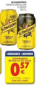 CashDiplo Schweppes - tonica regular oferta