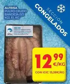 CashDiplo Alfrisa - pulpo crudo bandeja oferta