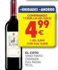 CashDiplo El coto - vino tinto crianza d.o. rioja oferta