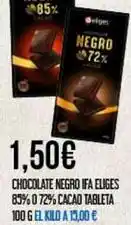 Claudio Eliges - chocolate negro ifa eliges 85% 0 72% cacao oferta
