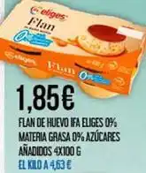 Claudio Ifa eliges - flan de huevo 0% materia grasa 0% azucares anadidos oferta