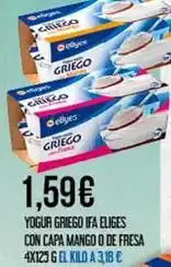 Claudio Ifa eliges - yogur griego con capa mango o de fresa oferta