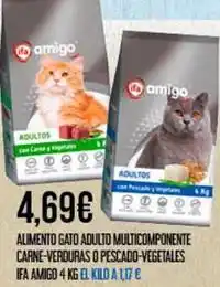 Claudio Ifa amigo - alimento gato adulto multicomponente carne-verduras o pescado-vegetales oferta