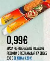 Claudio Eliges - masa refrigerada de hojaldre redonda o rectangular ifa oferta