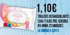 Claudio Ifa unnia - toallitas desmaquillantes cara y ojos piel sensible oferta