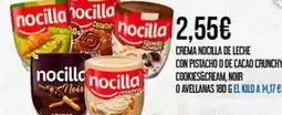 Claudio Nocilla - crema de leche con pistacho o de cacao crunchy cookesecrem, noir o avellanas oferta