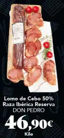 Gadis Pedro - lomo de cebo 50% raza ibérica reserva oferta