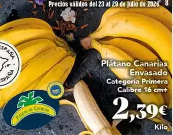 Gadis Platano canarias envasado oferta