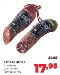 Alimerka Estirpe negra - chorizo o salchichon iberico oferta
