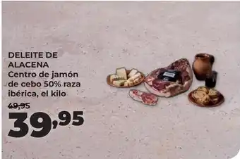 Alimerka Deleite de alacena - centro de jamón de cebo 50% raza ibérica oferta