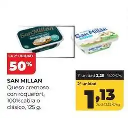 Alimerka San millán - queso cremoso con roquefort, 100%cabra o clásico oferta