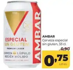 Alimerka Ambar - cerveza especial sin gluten oferta