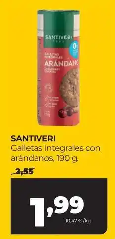 Alimerka Santiveri - galletas integrales con arandanos oferta