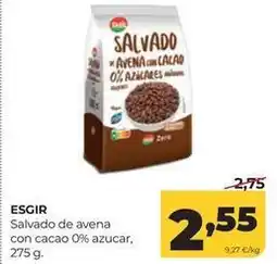 Alimerka Esgir - esgir salvado de avena con cacao 0% azucar oferta