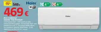 Haier - aire acondicionado inverter 'tide premium'