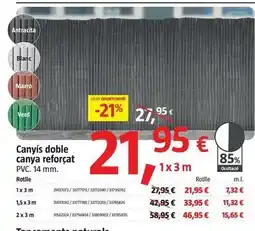 Bauhaus Canizo doble cana reforzado oferta