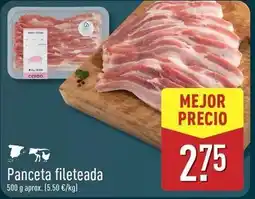 ALDI Panceta fileteada oferta