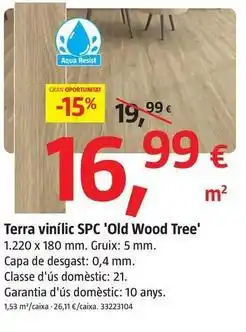 Bauhaus Suelo vinílico spc 'old wood tree' oferta