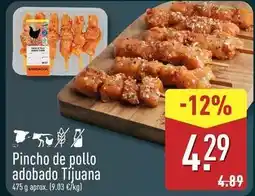 ALDI Pincho de pollo adobado tijuana oferta