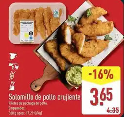 ALDI Solomillo de pollo crujiente oferta