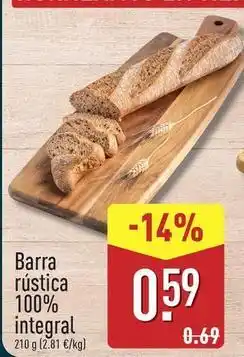 ALDI Barra rústica 100% integral oferta