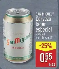 ALDI San miguel - cerveza lager especial oferta