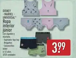 ALDI Disney/marvel/universal - ropa interior junior oferta