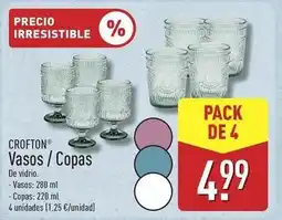 ALDI Crofton - vasos / copas oferta