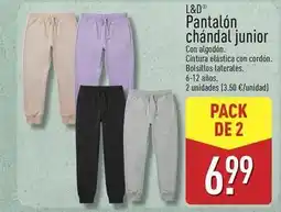 ALDI L&d - pantalon chandal junior oferta