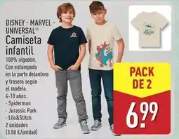 ALDI Disney/marvel/universal - camiseta infantil oferta