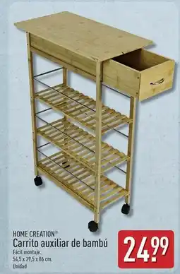 ALDI Home creation - carrito auxiliar de bambu oferta