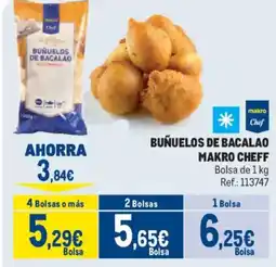Makro MAKRO CHEFF Buñuelos de bacalao oferta