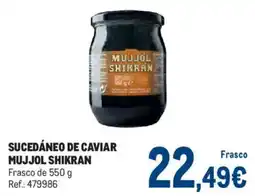 Makro Sucedáneo de caviar mujjol shikran oferta