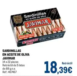 Makro JAVIMAR Sardinillas en aceite de oliva oferta